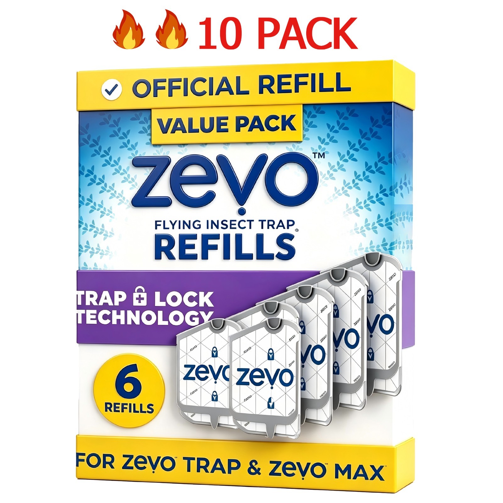Zevo Flying Insect Trap RefillCartridges -Easyto Use (60 RefillCartridges)