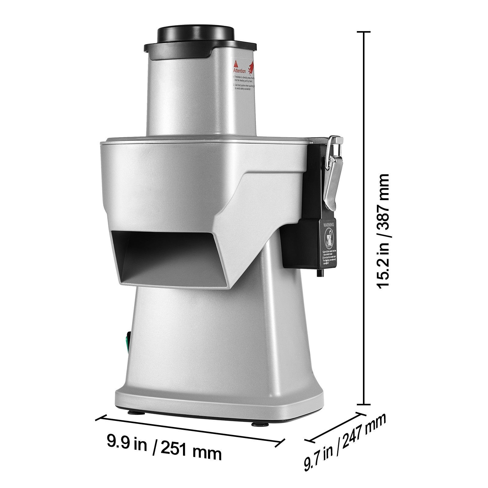 Electric 4-Function Food Slicer: Stainless Blades, 200W, Dishwasher-Safe Parts