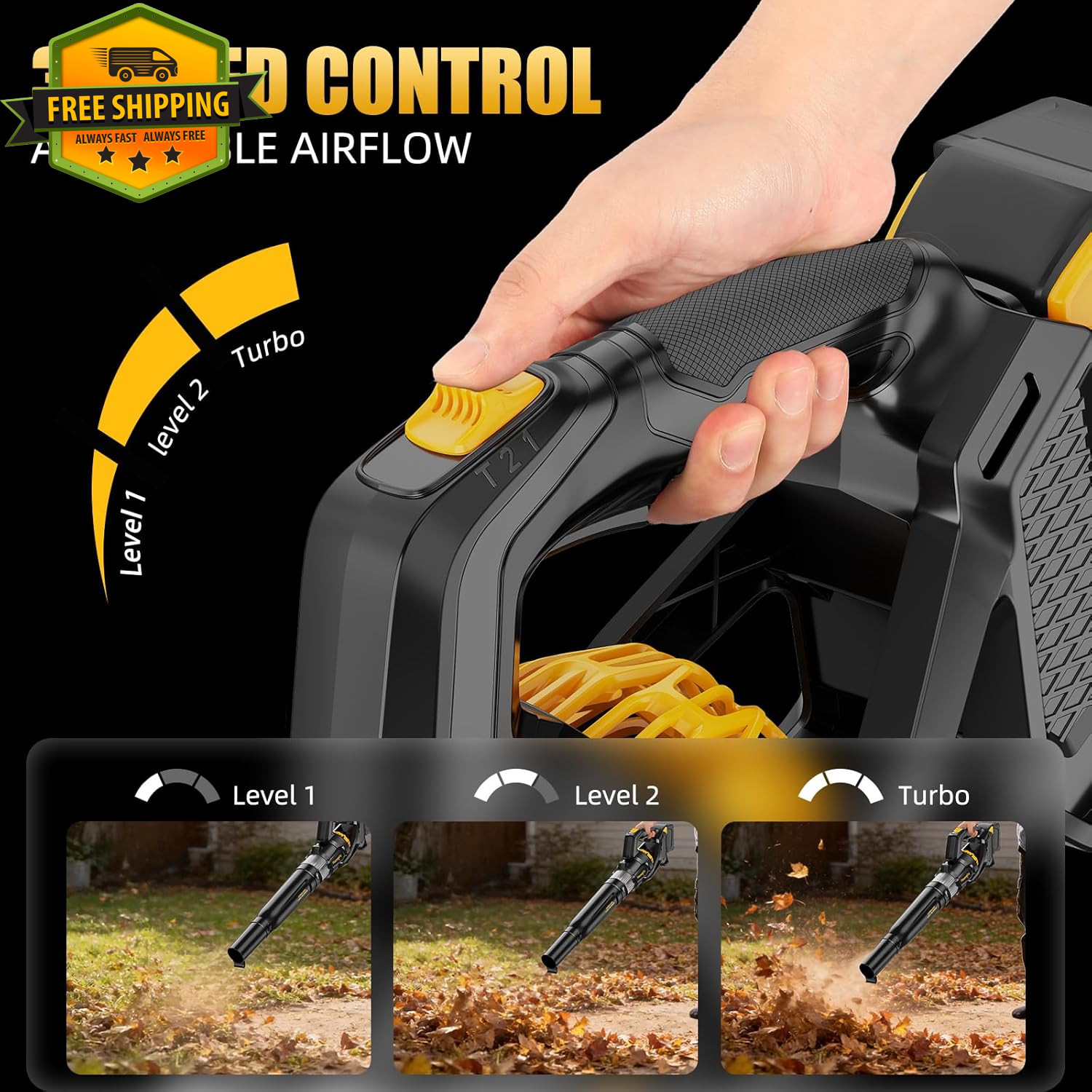 600 CFM Cordless Leaf Blower for DEWALT 20V MAX Battery 3 Speed 150MPH Tool Only