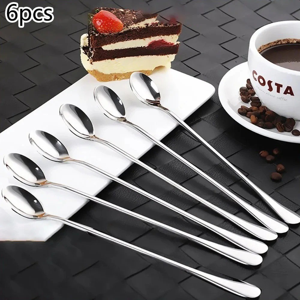 9.5-Inch Long Handle Spoon, Ice Tea Spoons, Ice Cream Spoon, Long Coffee Spoons
