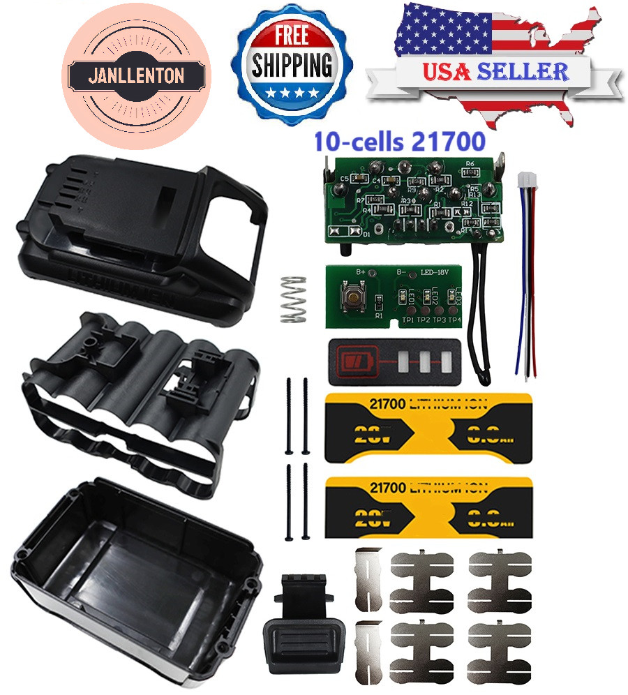 DeWalt DCB200 20V 8Ah Plastic Battery Replacement Housing Case DIY Repair Kit