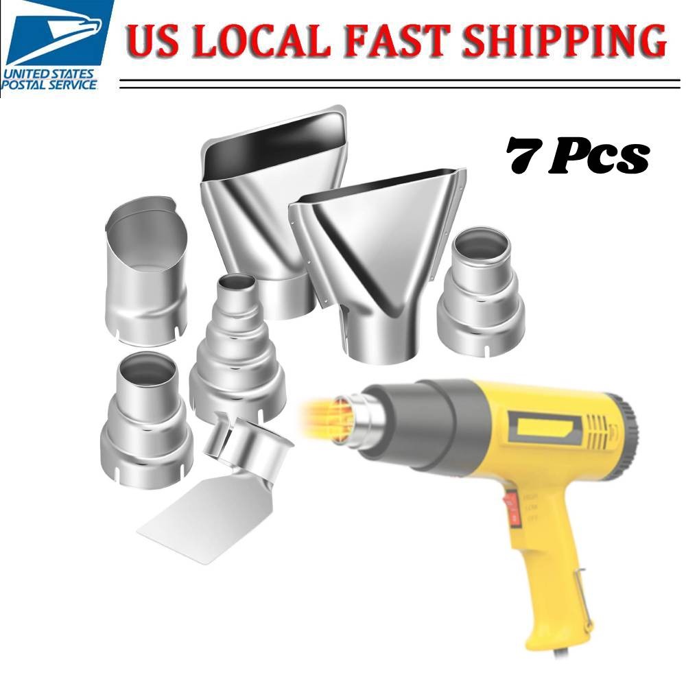Heat Gun Nozzles Kit 7Pcs 35-40mm Hot Air Gun Attachments Soldering Nozzle Tool