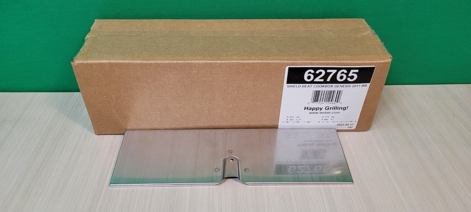 Weber 62765 Heat Shield for Cookbox NEW FREE FAST SHIPPING