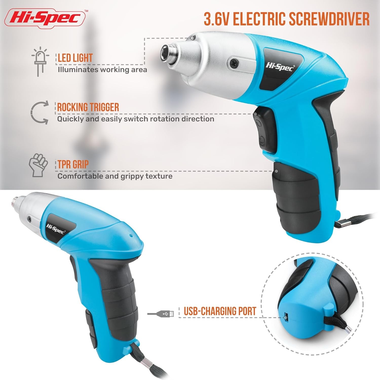 Rechargeable 3.6V Cordless Mini Electric Screwdriver Drill Set 6V Drill Kit
