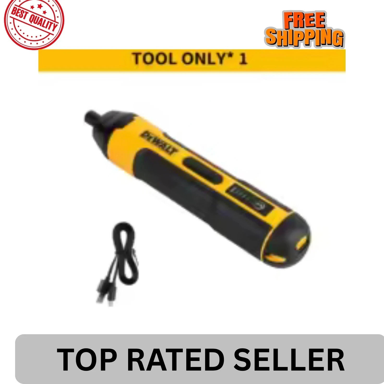 New DEWALT Cordless Electric Screwdriver 1300mAh USB Rechargeable Free Shipping
