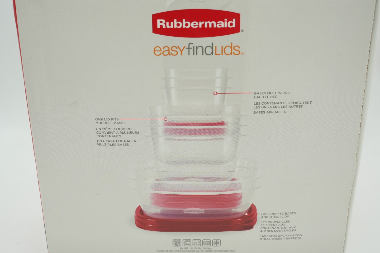 SEALED Rubbermaid Easy Find Lids 18 Piece Plastic Food Storage Container Set