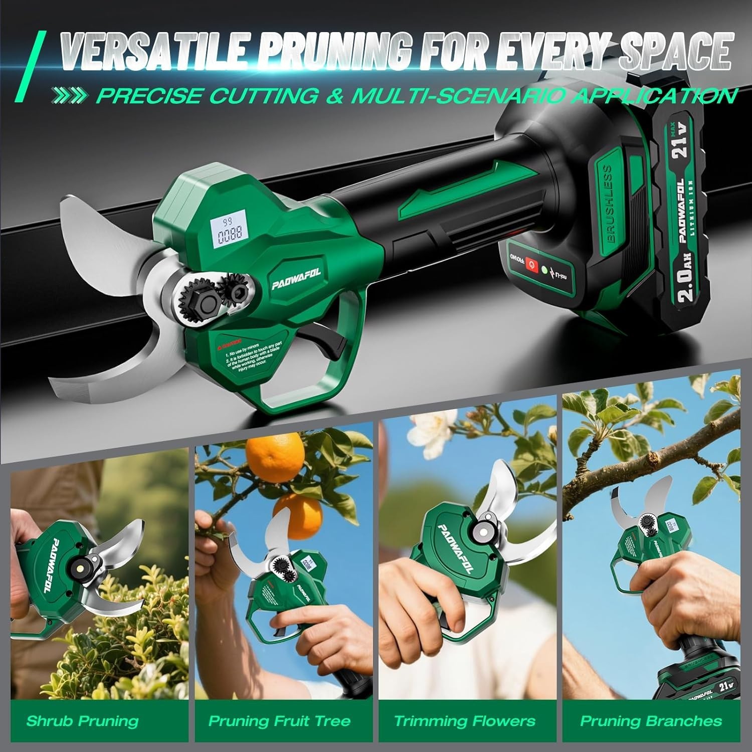 Lightweight 1.6 lbs Pruning Shears with Safety Feature – Perfect for All Users