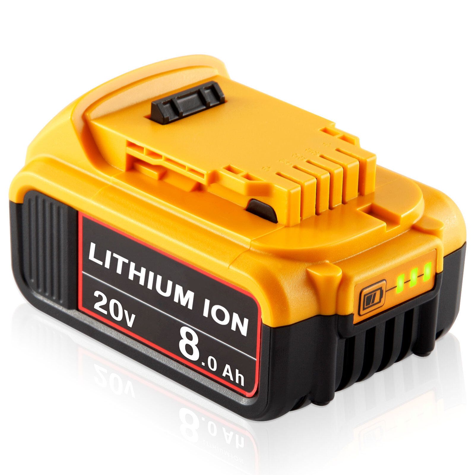 2x 20V 8.0AH For DeWalt 20Volt Max XR Lithium Ion Battery DCB206-2 DCB205-2 New