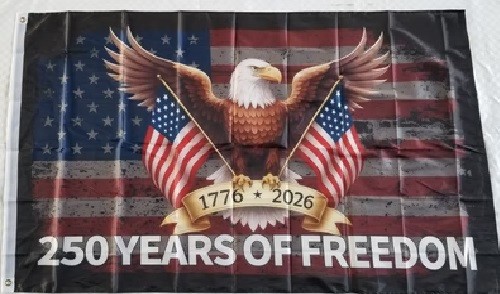 3X5 America 1776 2026 250 Years Freedom Eagle FLAG BANNER 100D W/ GROMMETS