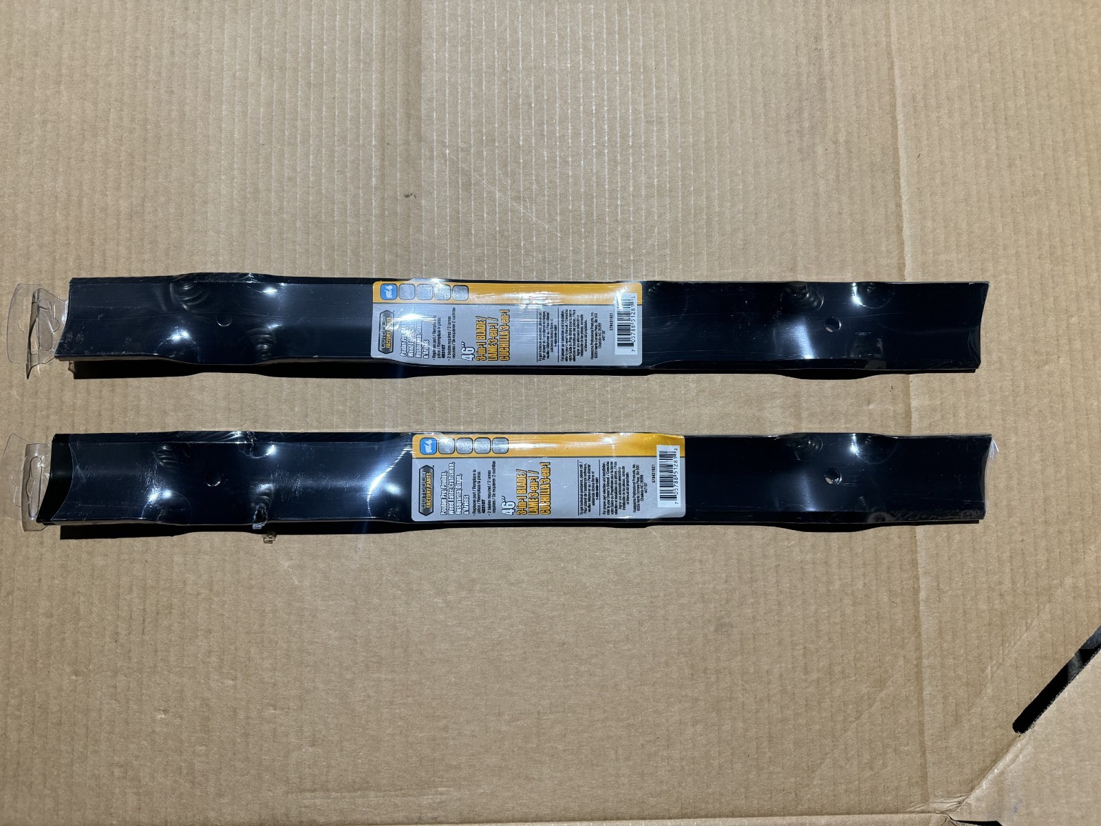 2 HUSQVARNA 46″ LAWN MOWER MULCH BLADES 532403107 532405380 CRAFTSMAN POULAN