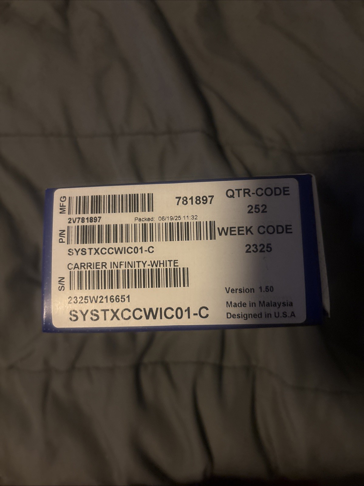 Brand New Carrier Infinity System Control – Smart Thermostat – SYSTXCCWIC01-C