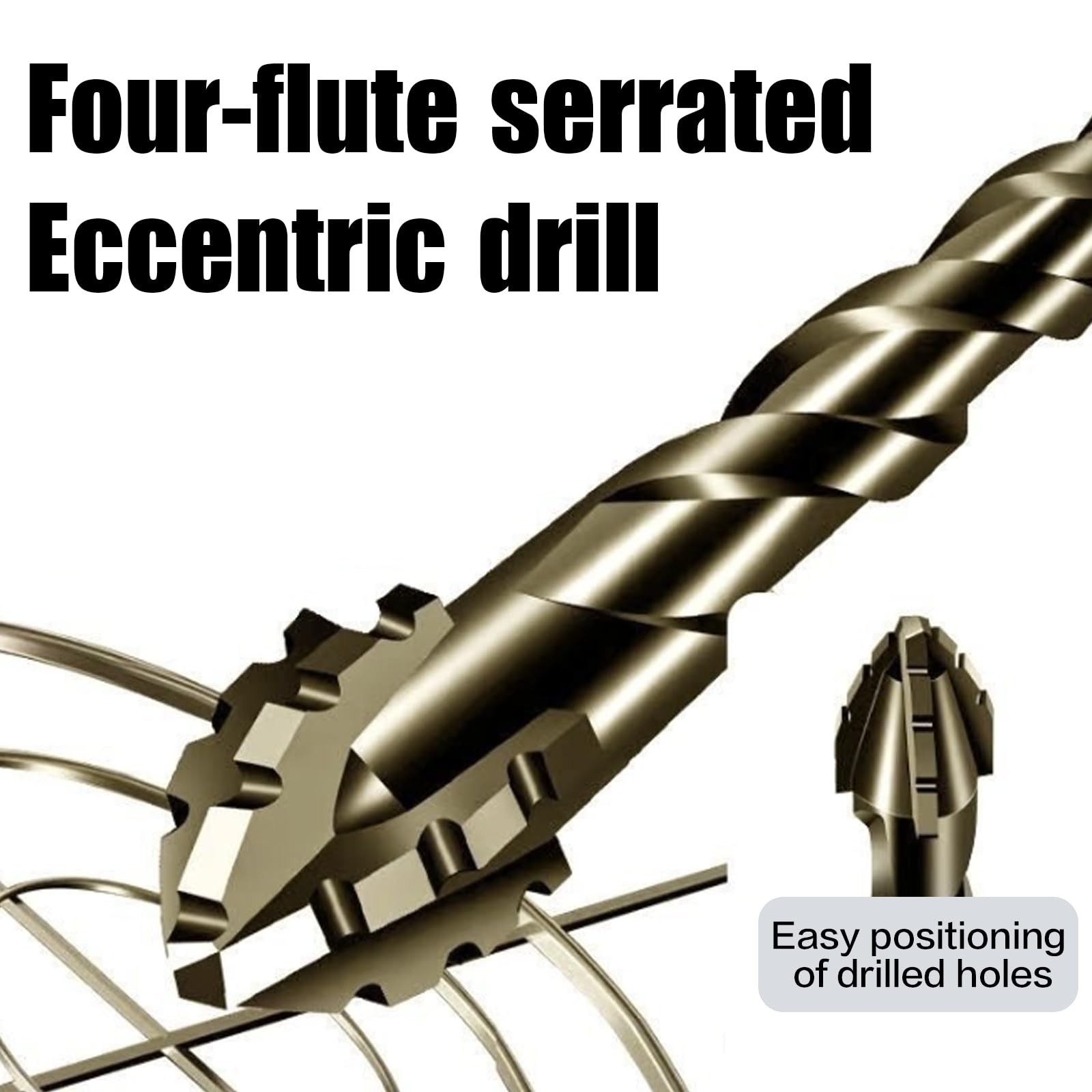 14pcs Carbide Drill Bit Set Four-Blade for Tile Ceramic Glass Marble Concrete