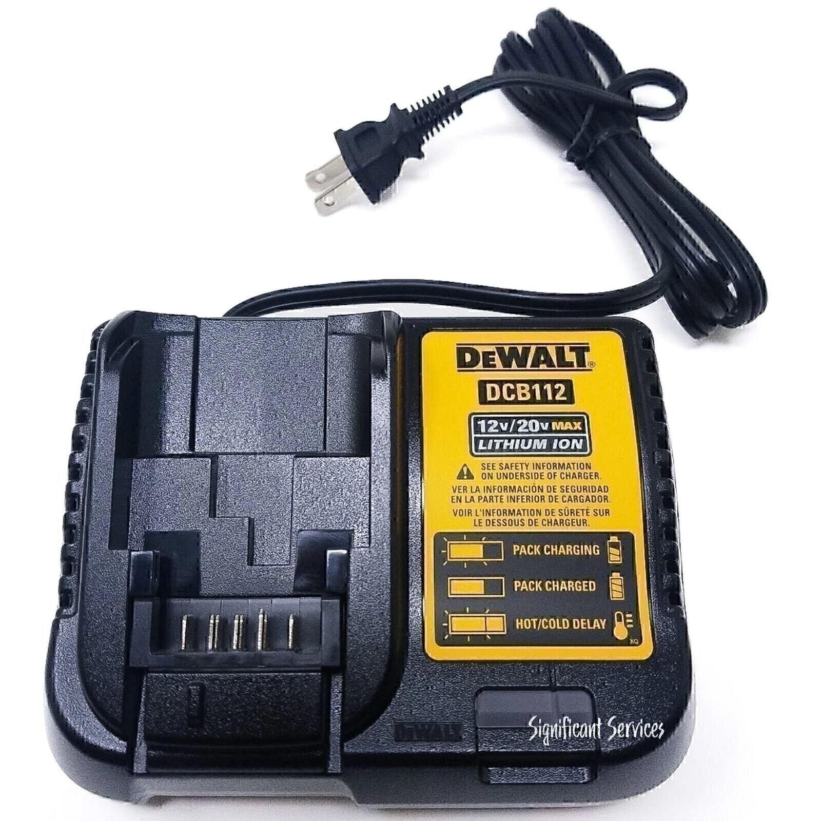 DEWALT DCB112 20V MAX Li-Ion Battery Charger with DCB205 5Ah Battery Combo