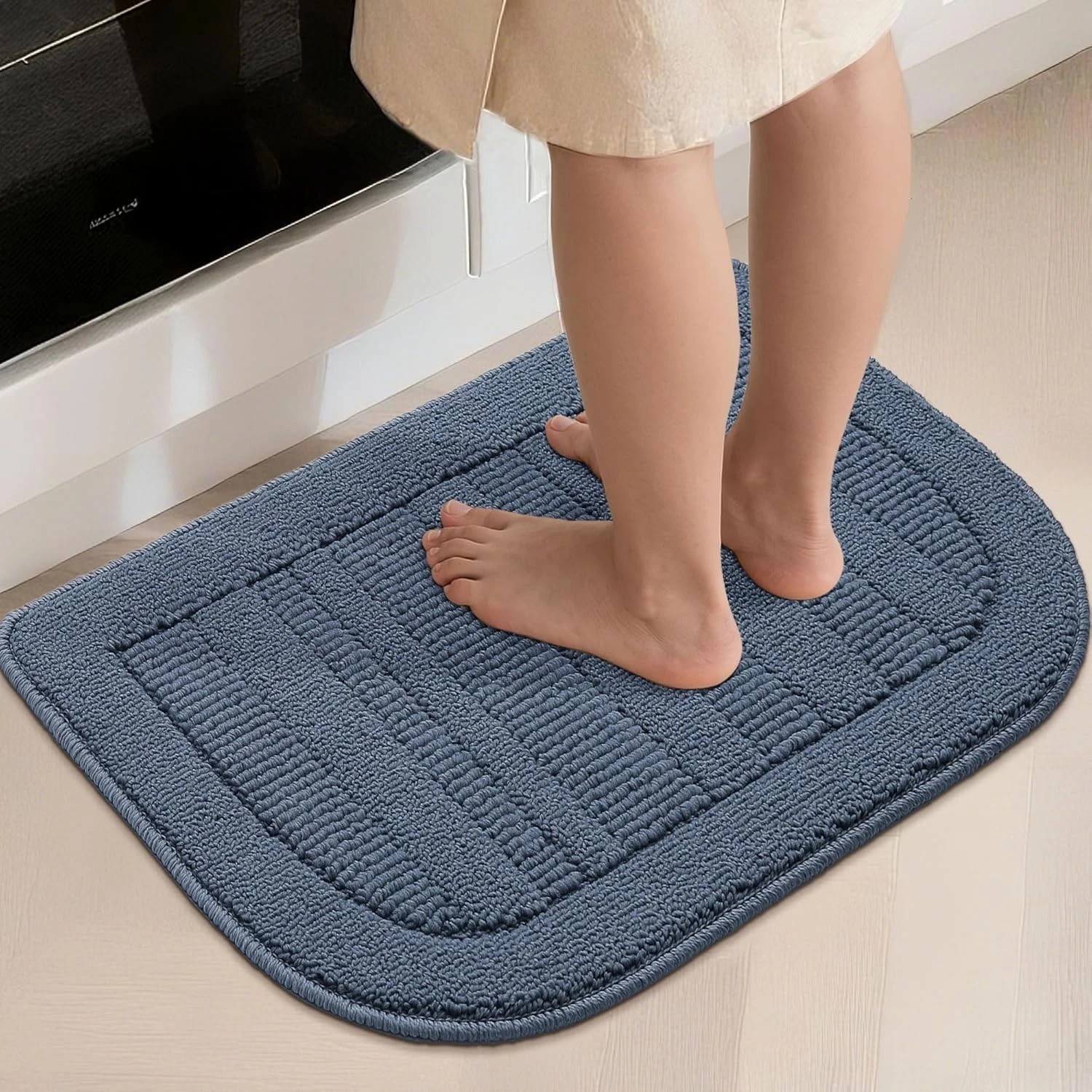 30×18 Inch Kitchen Rug Mat Durable Kitchen Rugs Non-Slip Washable Absorbent K…