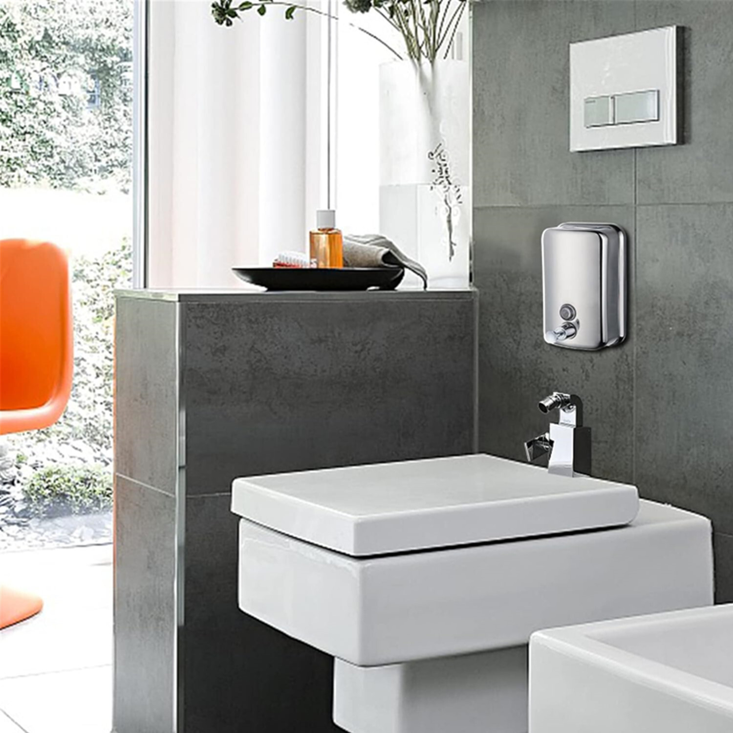 800ml/ 1000ml Soap Dispenser Wall mount, 304 Stainless Steel, Bathroom, Shampoo