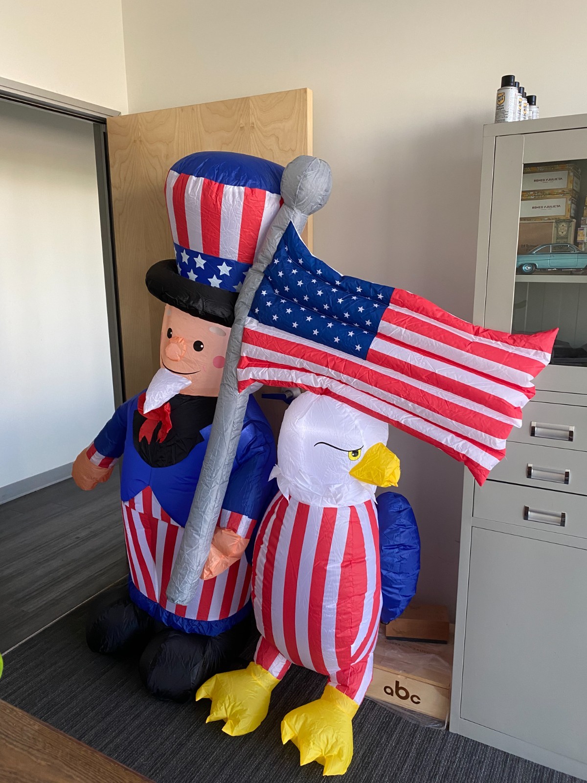 6ft High Inflatable Patriotic Independence Day 4th July Uncle Sam Flag Eagle 401