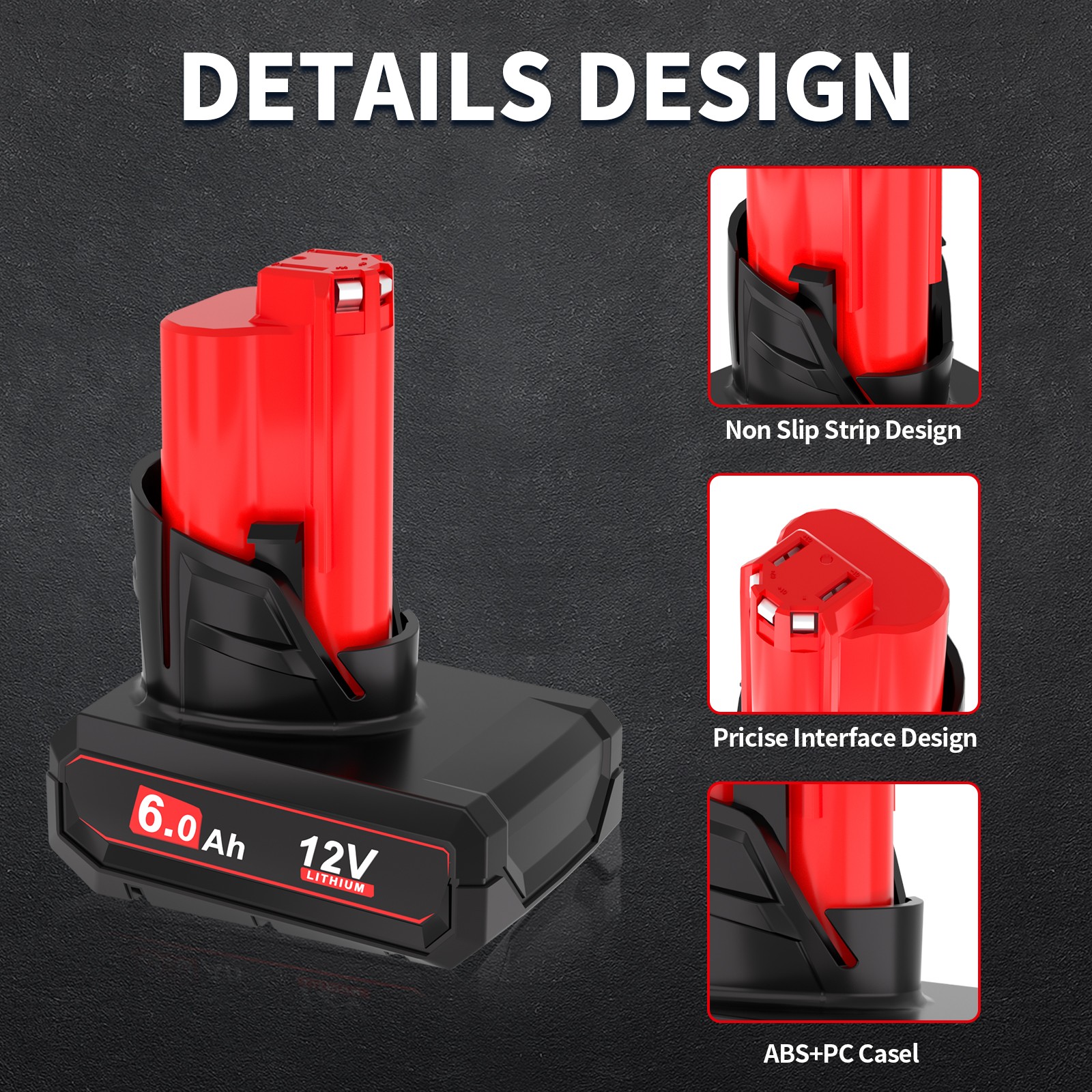 2Pack 6.0Ah Battery For Milwaukee for M12 LITHIUM Extended Capacity 48-11-2460