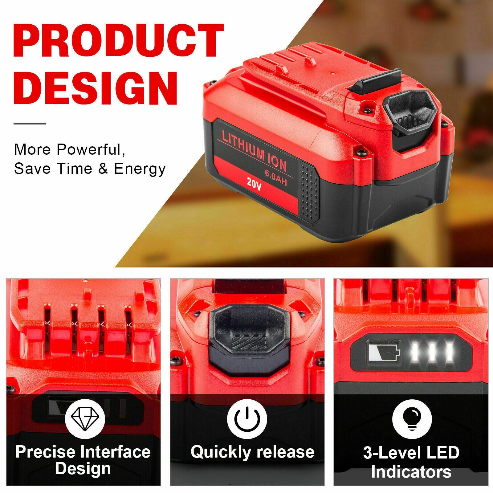 2Pack 20V 8.0Ah Battery for Craftsman CMCB205 CMCB204 CMCB206 CMCB202 CMCB201