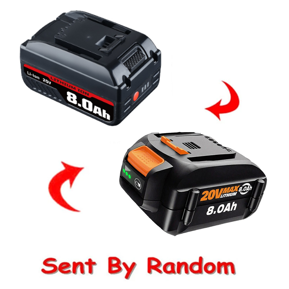 2PACK 8.0Ah For WORX 20V 8AH MAX Extend Lithium-Ion Battery WA3525 WA3575 WA3520