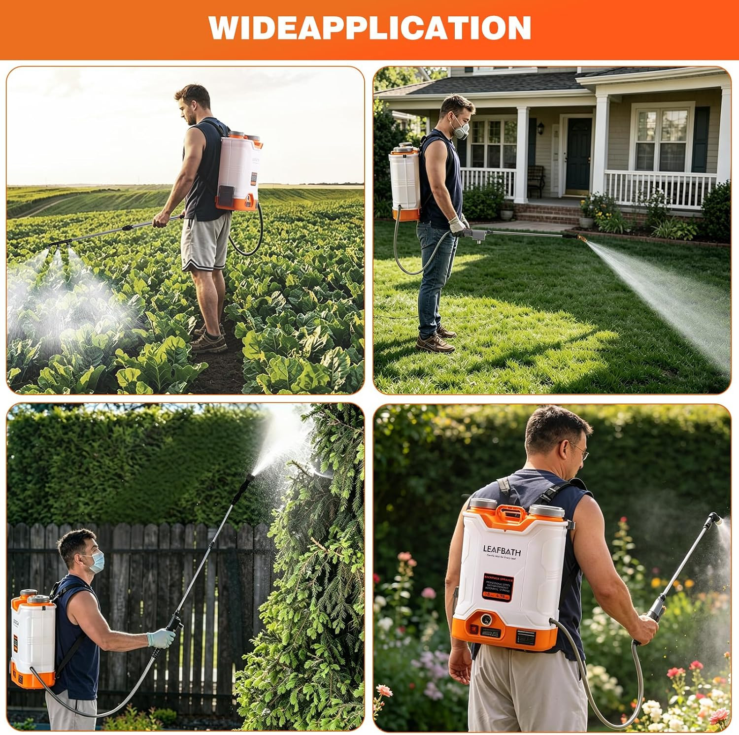 4.76 Gallon Battery Powered Backpack Sprayer | 0-120 PSI Electric, 21V Dual Batt