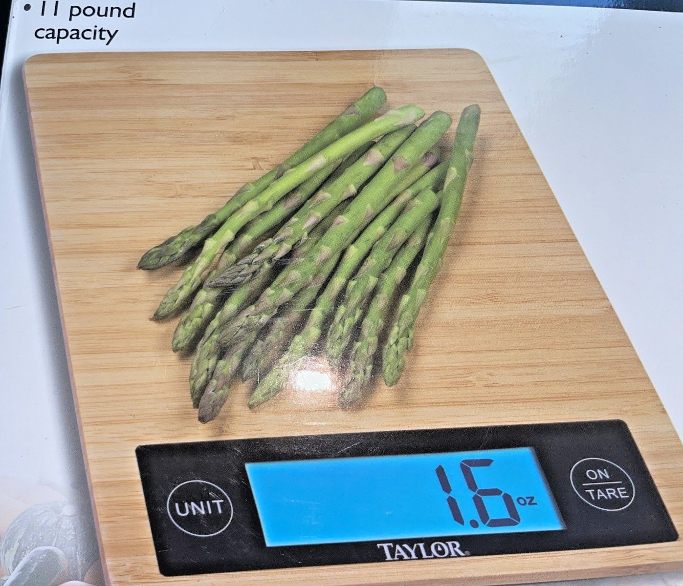 Taylor Bamboo Eco Friendly Food Scale Platform-11 lb Capacity-9 X 7 in Free Ship