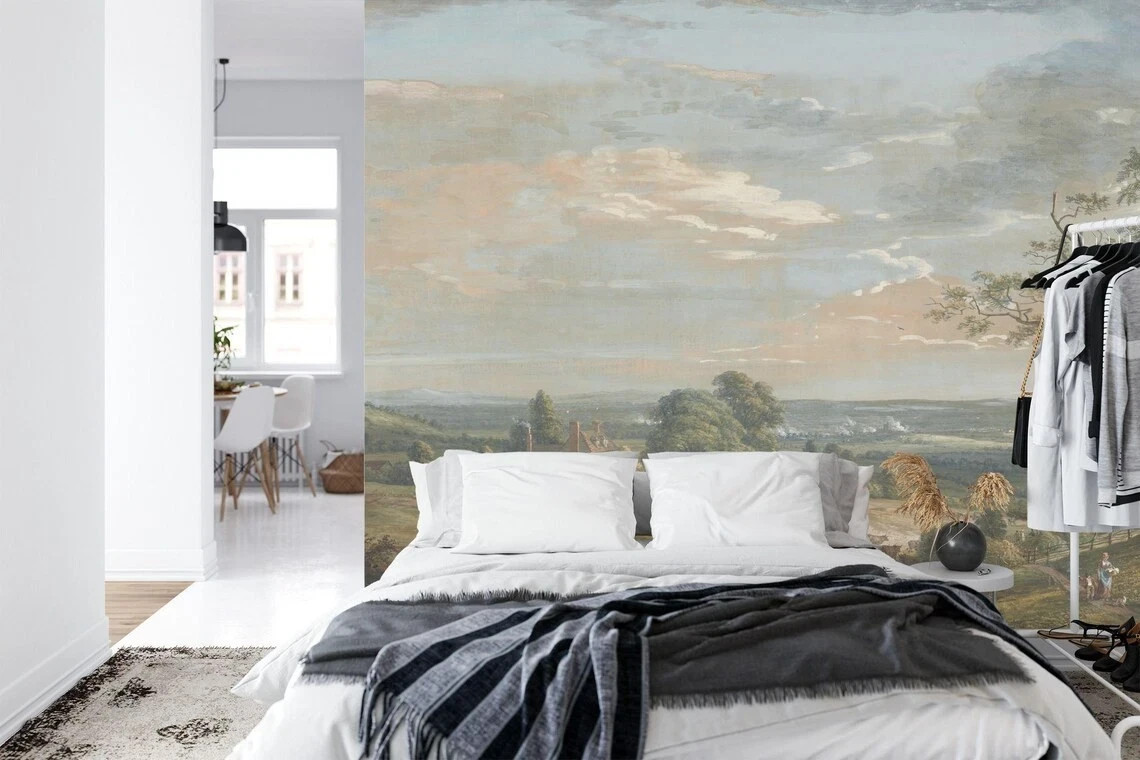 Vintage Classic Painting Rural Wallpaper Mural Removeable Washable Peel&Stick