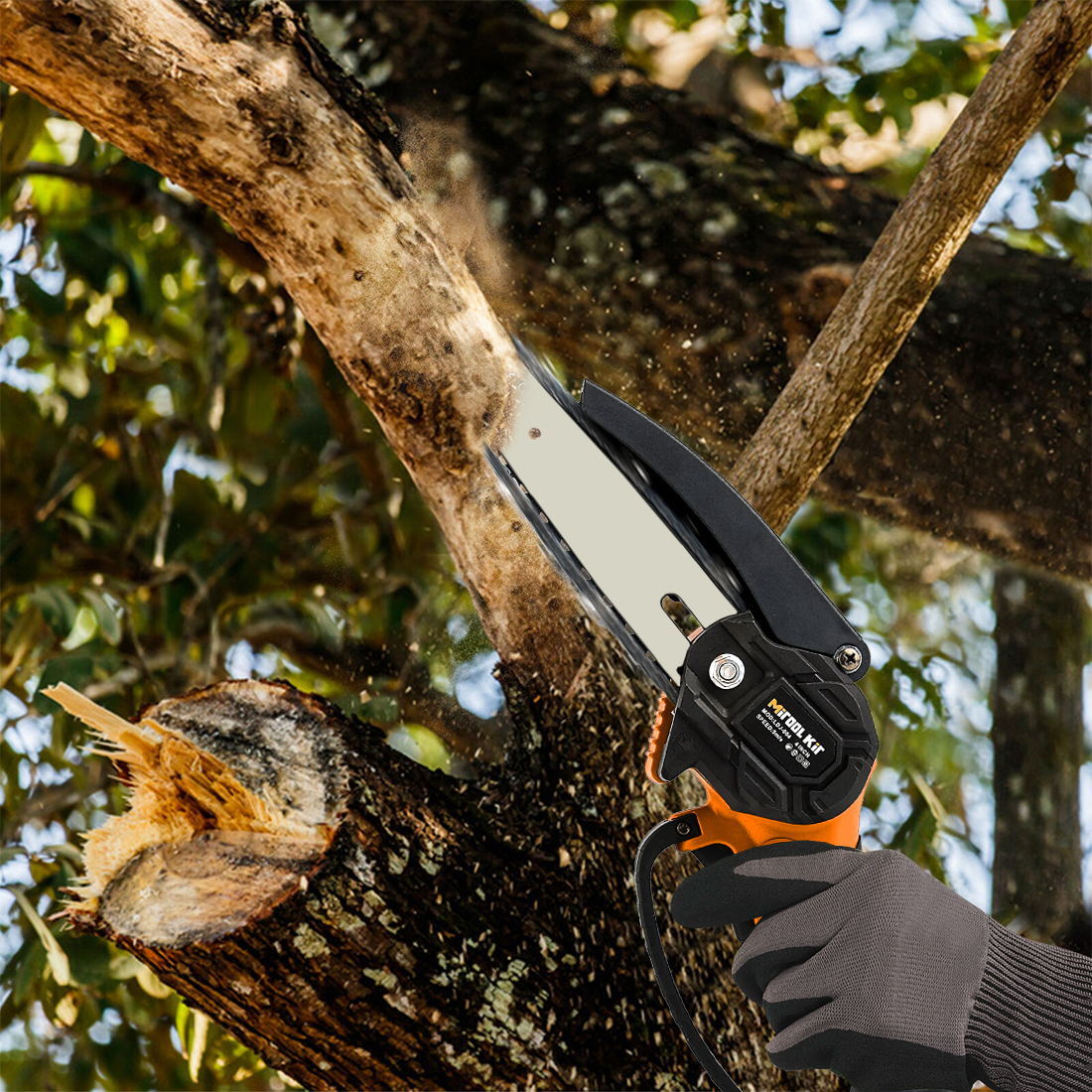 6″ Mini Chainsaw Cordless Handheld Electric Chain Saw Wood Cutter With Battery