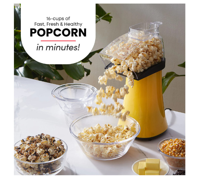 Hot Air Popcorn Popper Fast Oil-Free Popcorn Maker Electric Home Kitchen