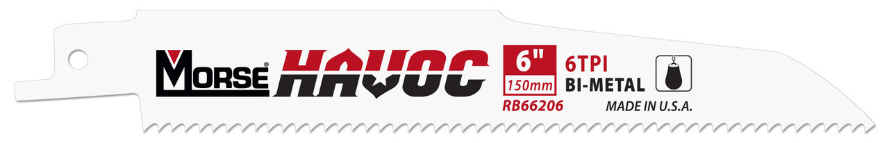 M.K. Morse RB96210T03 9″ x 7/8″ x .062″ HAVOC Demolition Bi-Metal Saw Blades