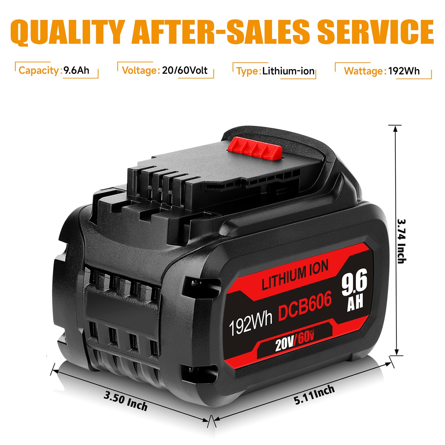 For DEWALT FLEXVOLT 20V/60V MAX 9Ah / 9.6Ah Li-Ion Battery DCB609 DCB606 DCB612