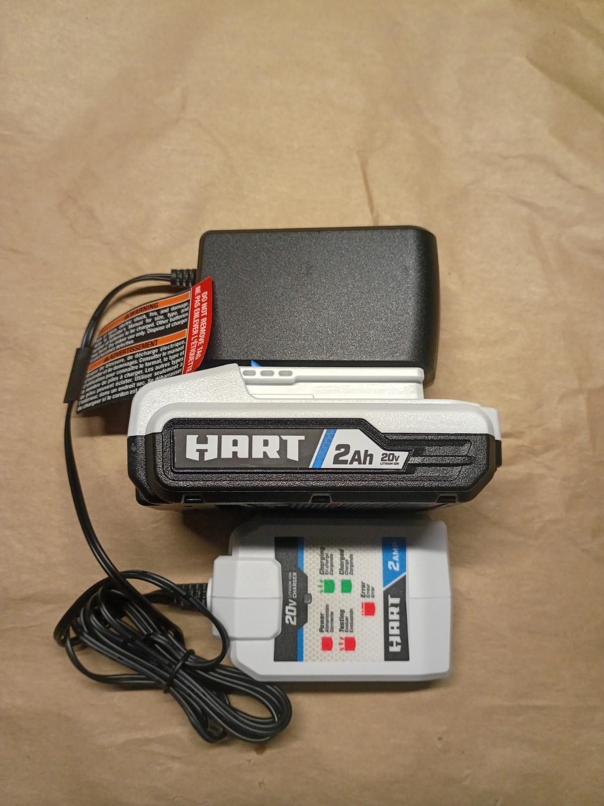 NEW HART BPH012 20V LITHIUM-ION BATTERY 2AH + NEW HART CGH002 CHARGER