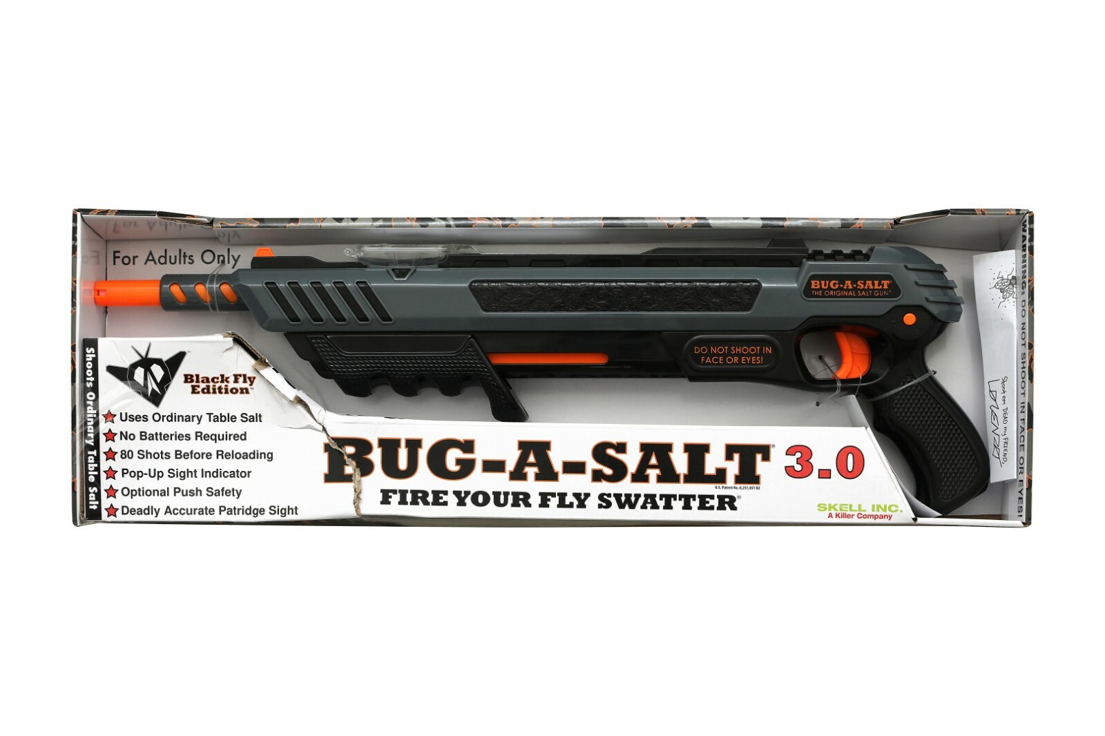 Damaged Box Authentic BUG-A-SALT 3.0 Black Fly Insect Eradication Salt Gun