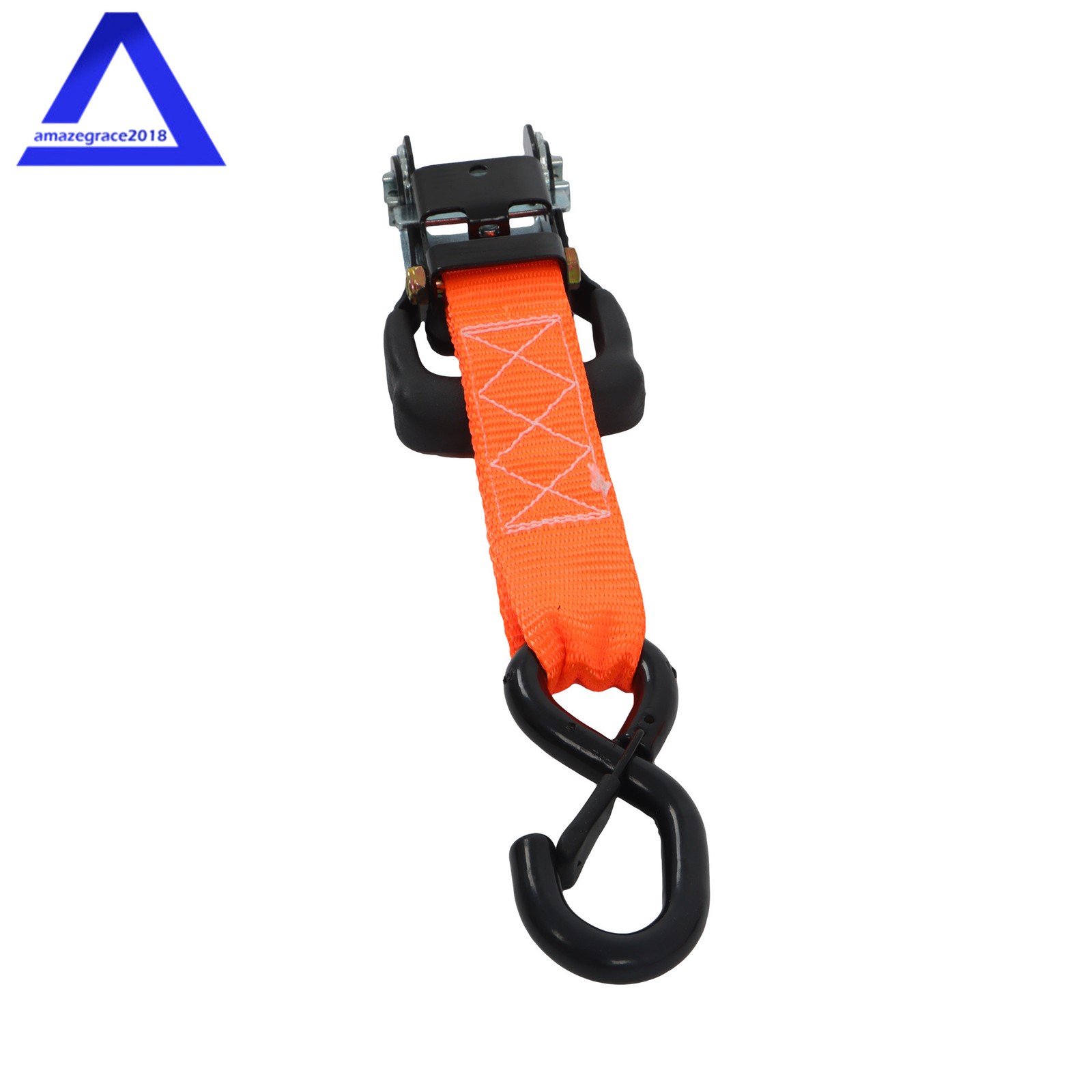 4Pack 1.6″ × 8 Feet Heavy Duty Tie Downs 5208Lbs Ratchet Straps W/ S Hook Orange
