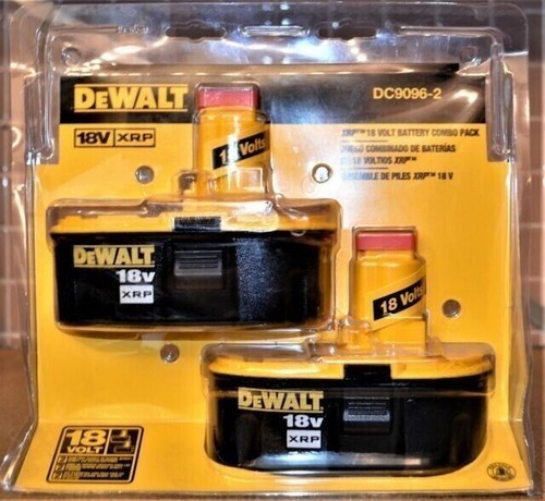 USA 2 Pack Dewalt OEM DC9096-2 18V XRP 2.4 Ah Battery New In Pack Tool Batteries