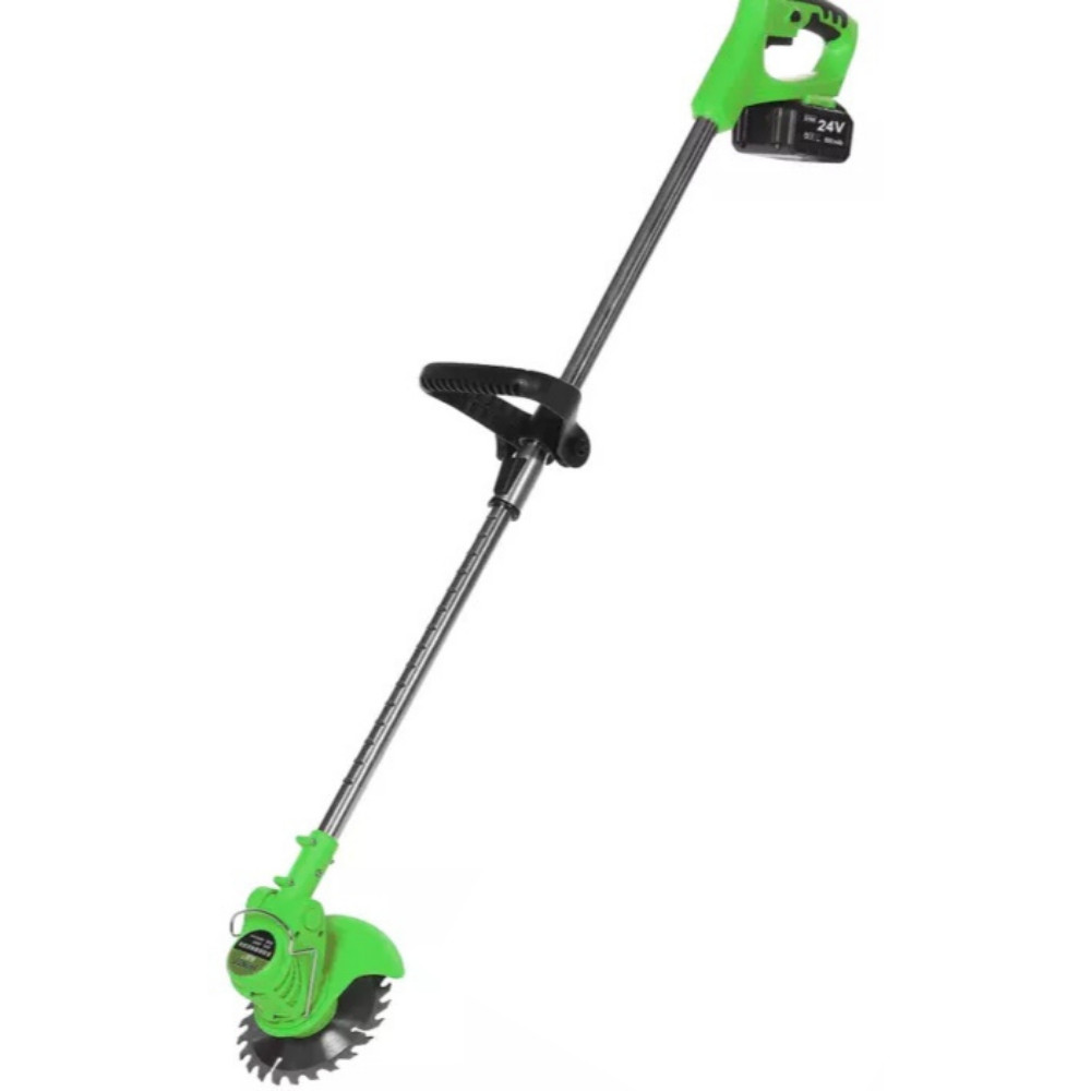 Grazer Weed Cutter – Battery Operated Cordless Metal Blade Grass Trimmer / Edger