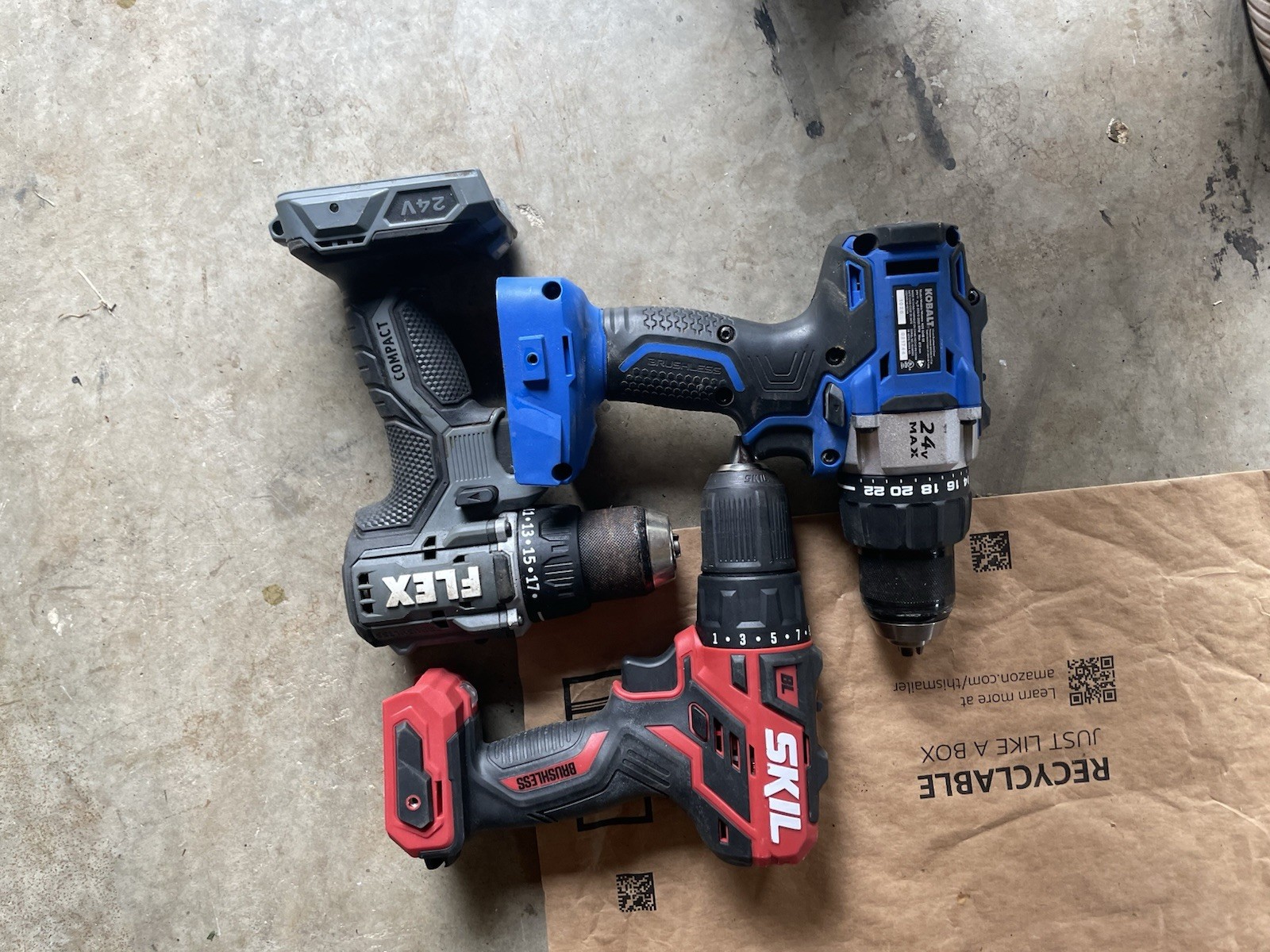 Kobalt 24V Skil 12v Flex 24v No Battery Works But Selling For Parts