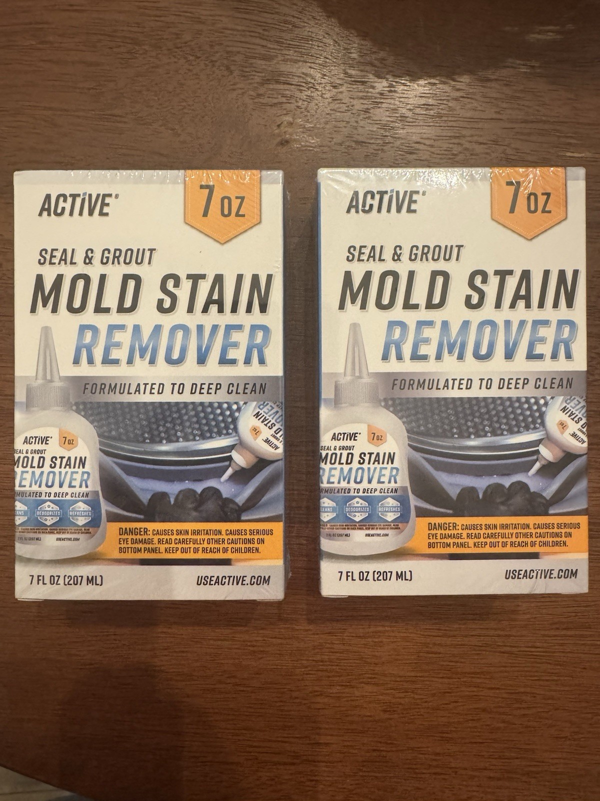 (2 PACK SET) Active Seal & Grout Mold Stain Remover, 7fl oz
