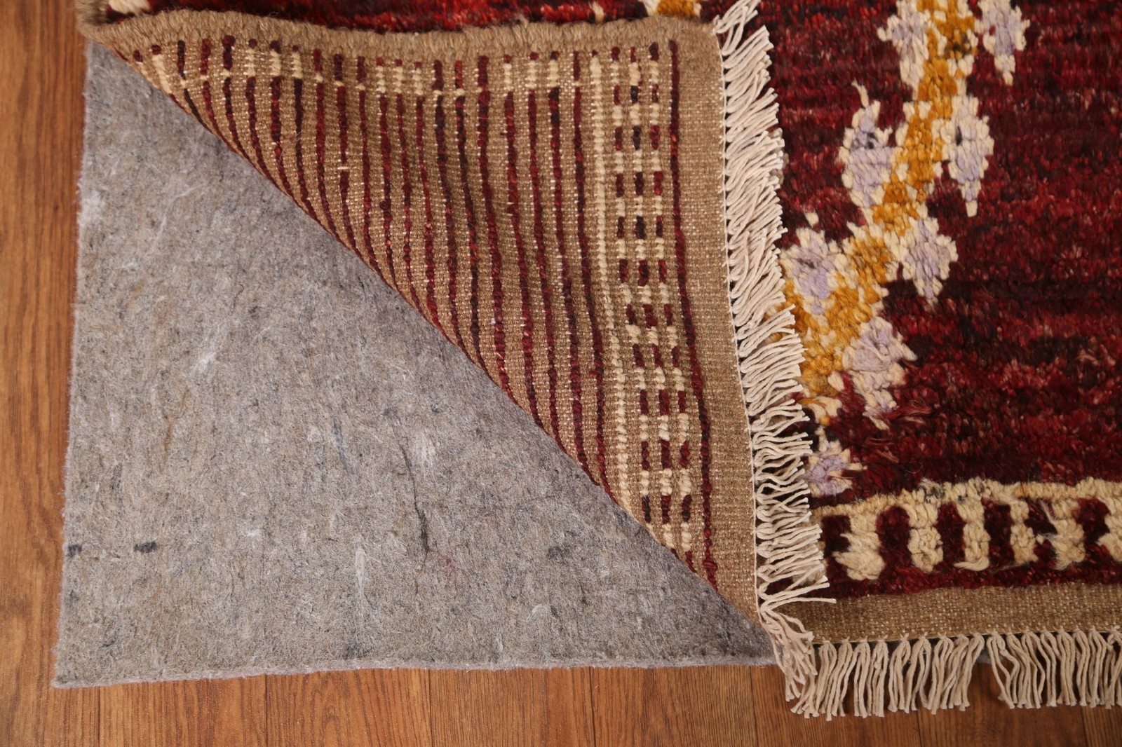 Burgundy Moroccan Area Rug 5×8 Handmade Wool Tribal Style Carpet for Any Room