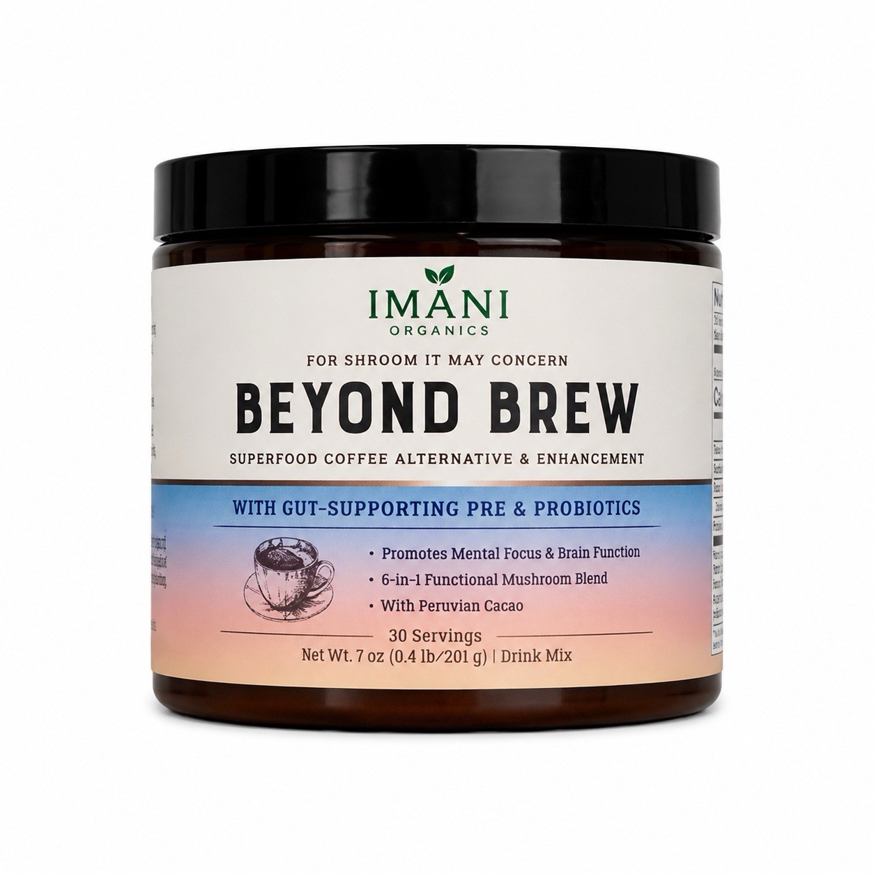 3-PACK Beyond Brew Mushroom Coffee 7-in-1 Cacao Energy/focus/Gut/Mental!