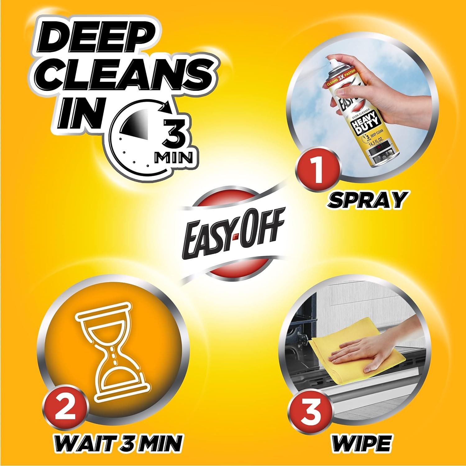 Easy Off Heavy Duty Oven Cleaner Regular Scent 14.5 oz Can Pack of 2