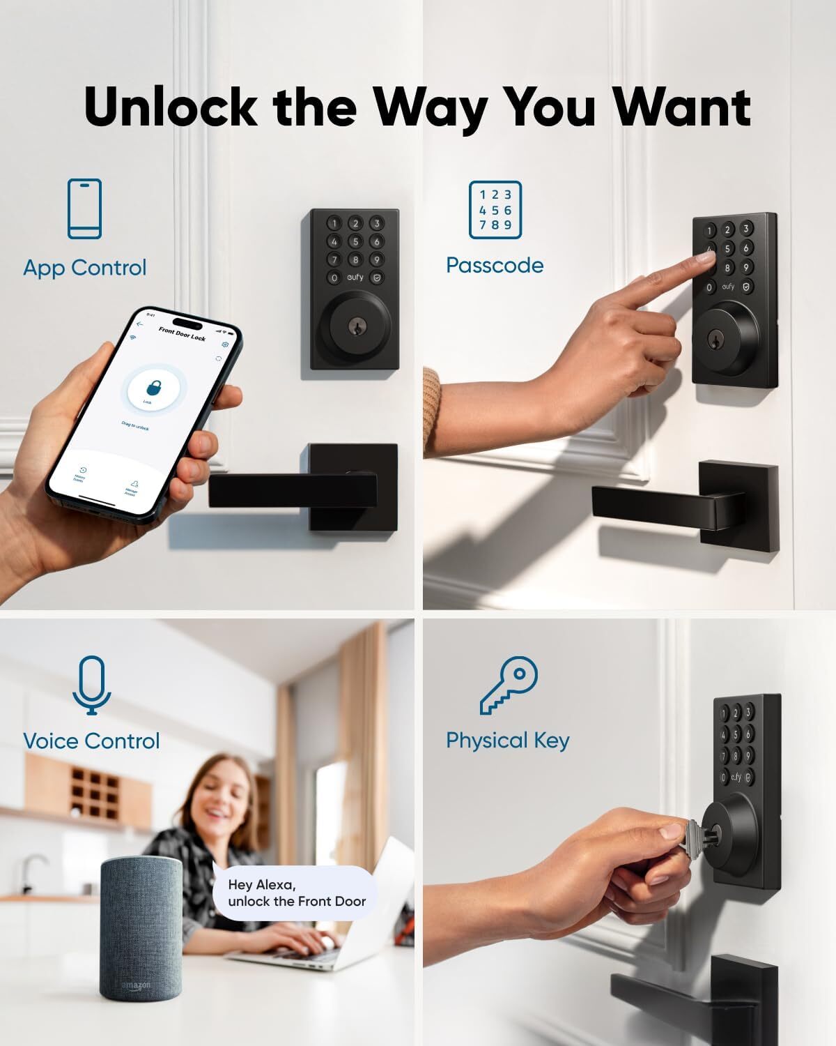 eufy Security Smart Lock C30 Keyless Entry Door Lock Deadbolt Auto-Lock |Refurb