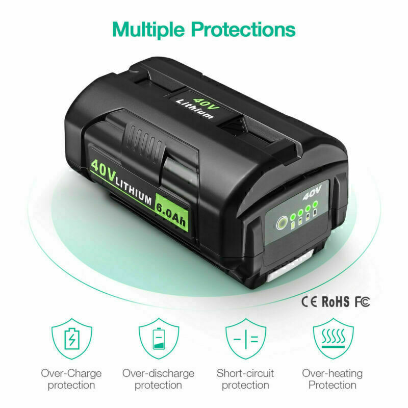 For Ryobi 40Volt 5Ah Battery High Capacity Lithium OP4050 OP4060 OP40401 OP40501