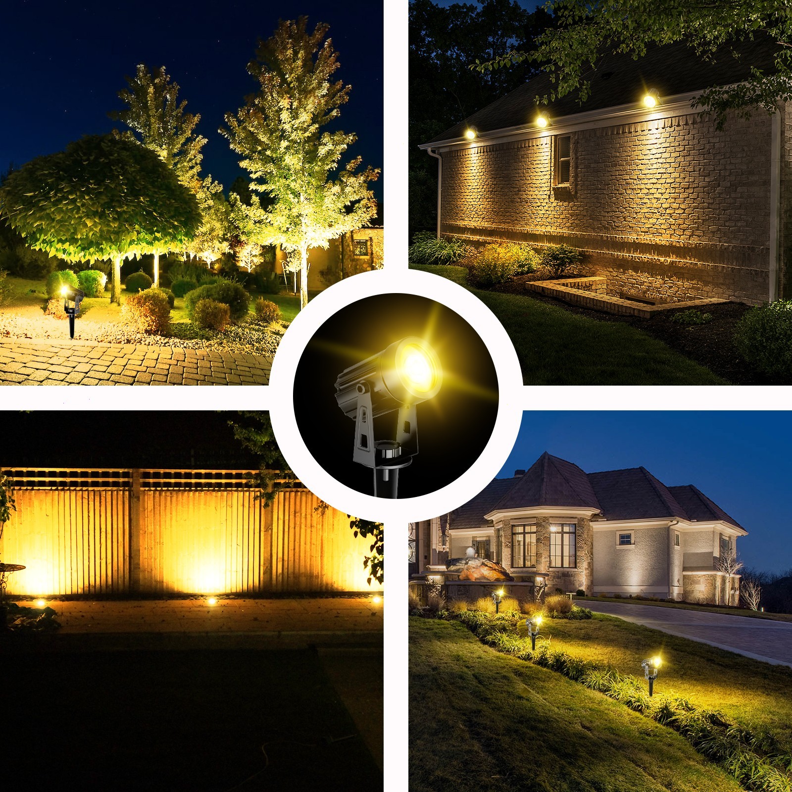 T-SUN Solar Landscape Spot Light Garden IP65 Waterproof For Driveway Pathway US