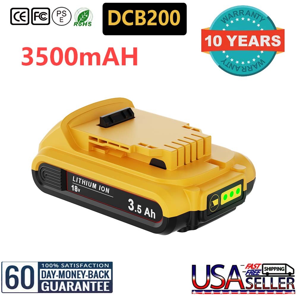 For DeWalt 20V 3.5AH 20 Volt Max XR Lithium Ion Battery DCB200 DCB208 DCB200-2