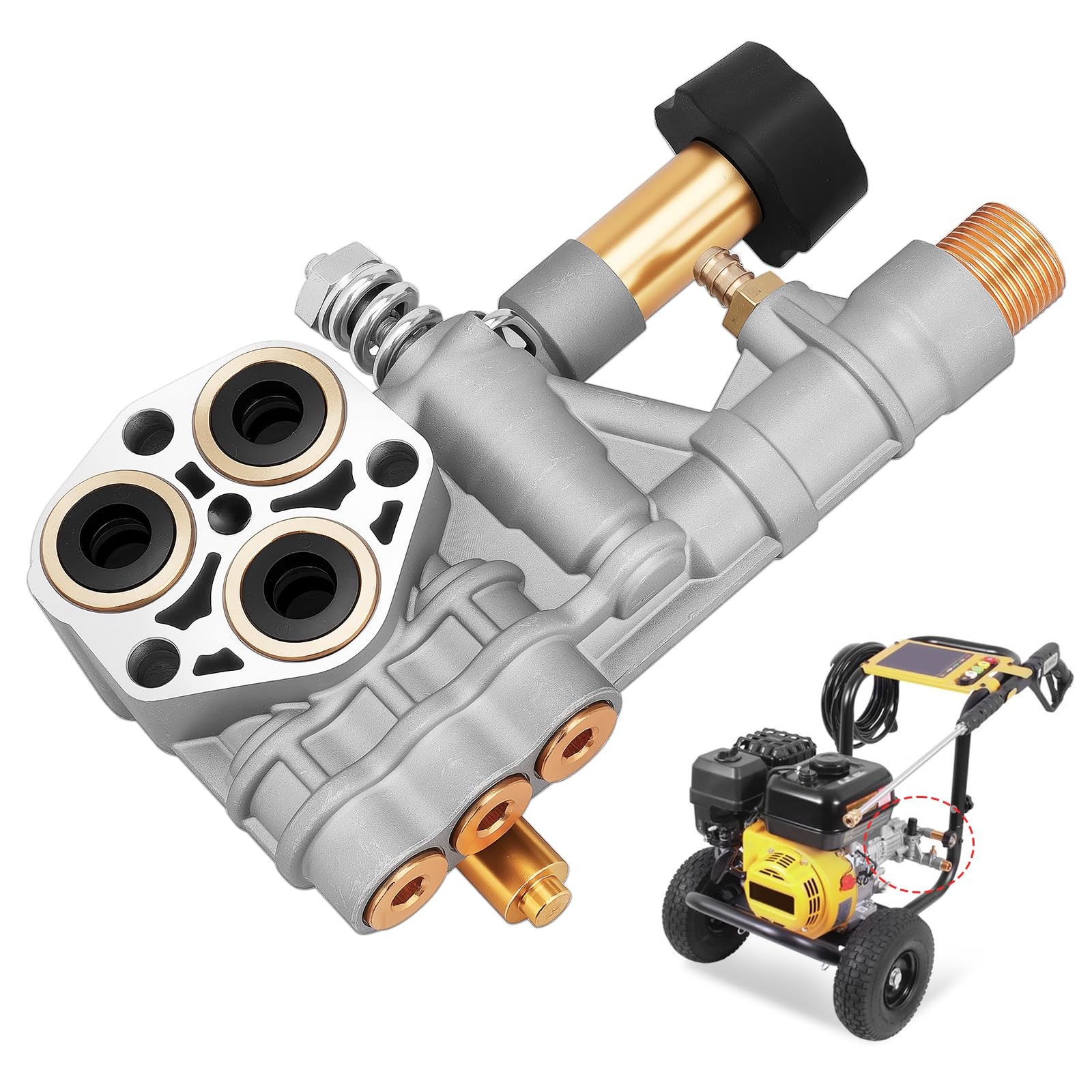 7108366 Pressure Washer Pump Manifold Assembly For 510020 520006 Axial Pressure