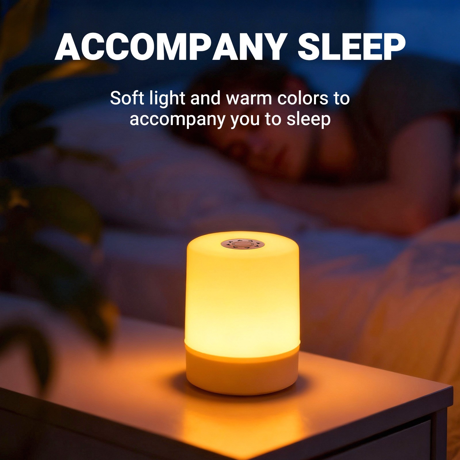 RGB Touch Dimmable Night Light Smart Adjustable Brightness Bedside Table Lamp