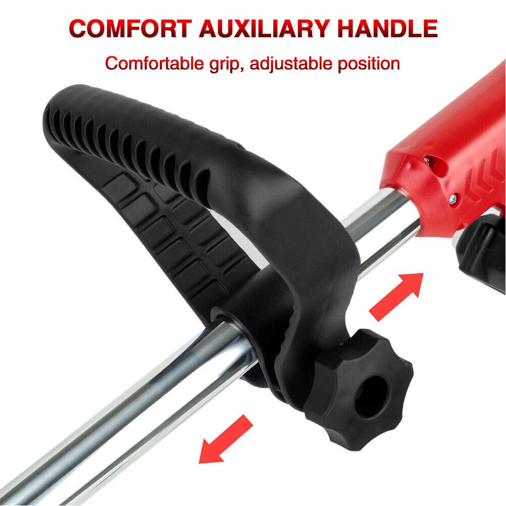 21V Electric Cordless Grass Trimmer Strimmer Garden Edger Cutter w/ 2 Battery