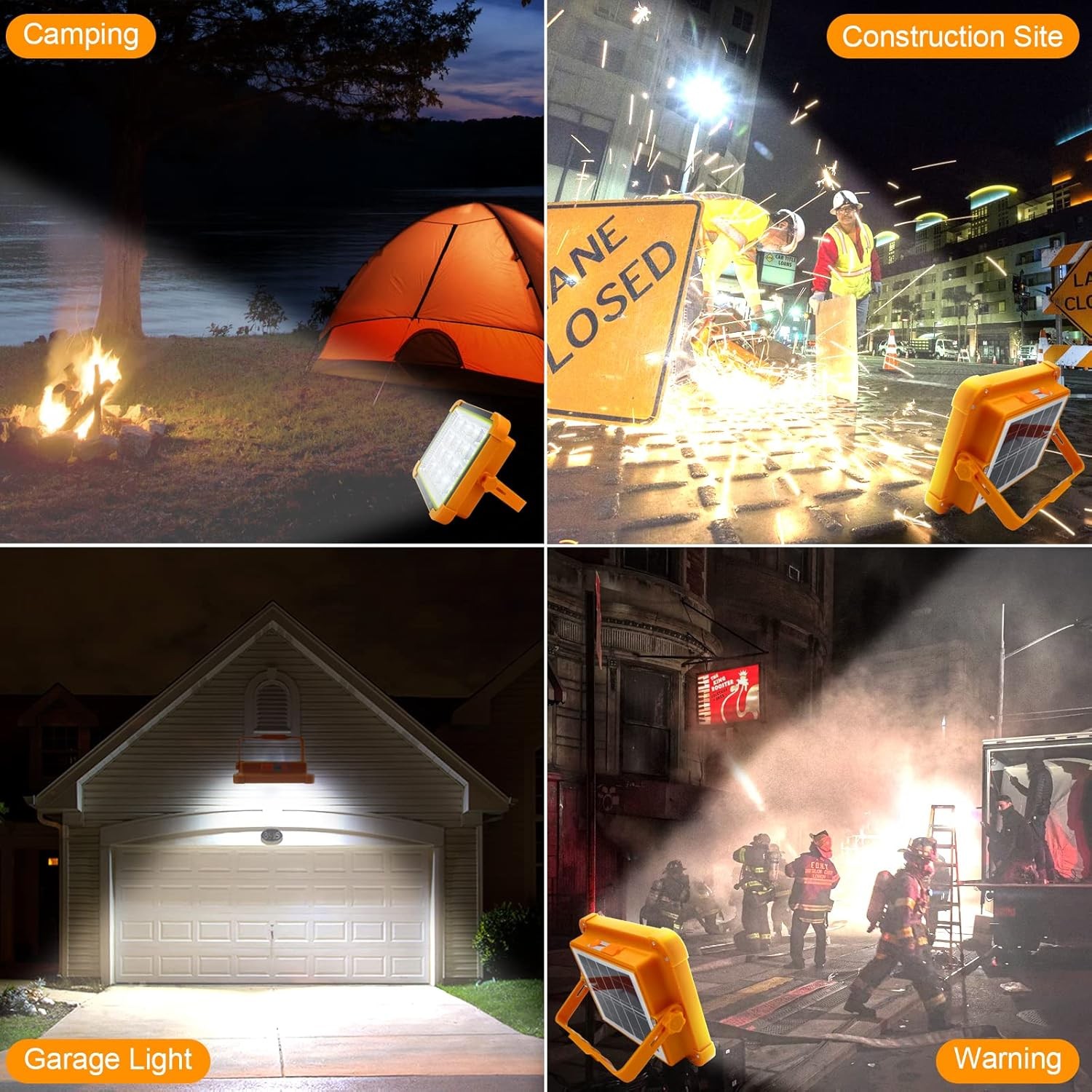 Portable Solar Rechargeable Work USB Light Outdoor Camping Security Lamp
