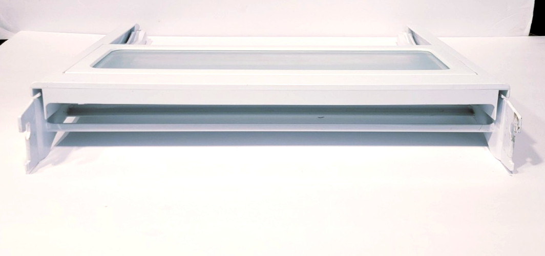 Samsung Refrigerator Split Glass Shelf Part # DA97-08463A Slide 16″ L & 13.5″ W
