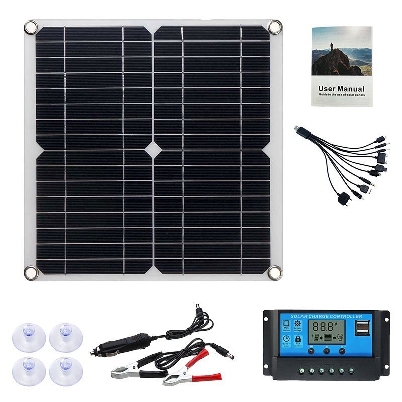 200 Watts Solar Panel Kit 100A 12V Battery Charger w/ Controller Caravan Boat RV